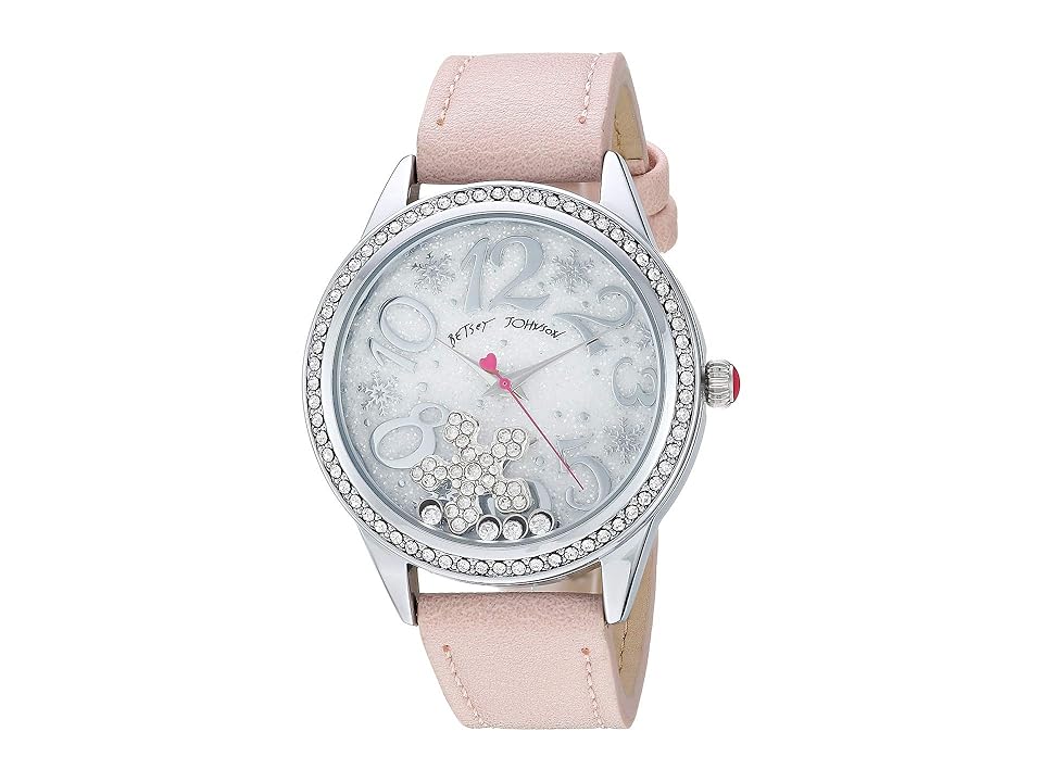 

Betsey Johnson BJ00708-01 - Snowflake Motif Dial Pink Strap Watch (Pink) Watches