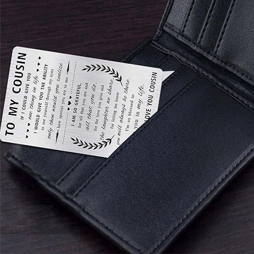 Miniatura 5 de Alotozo Regalos para primos agradecidos, tarjetas grabadas para mi primo, regalo de Navidad para primos