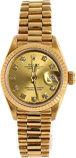 Pre-Loved Oyster Perpetual President Datejust Automatic Watch Yellow Gold with Diamond Markers 26, Yellow Gold