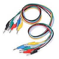 Vista 7 de Sumnacon Juego de 5 cables de prueba de enchufe de plátano a plátano, cable de prueba apilable de 0.157 in para multímetro, cable de prueba