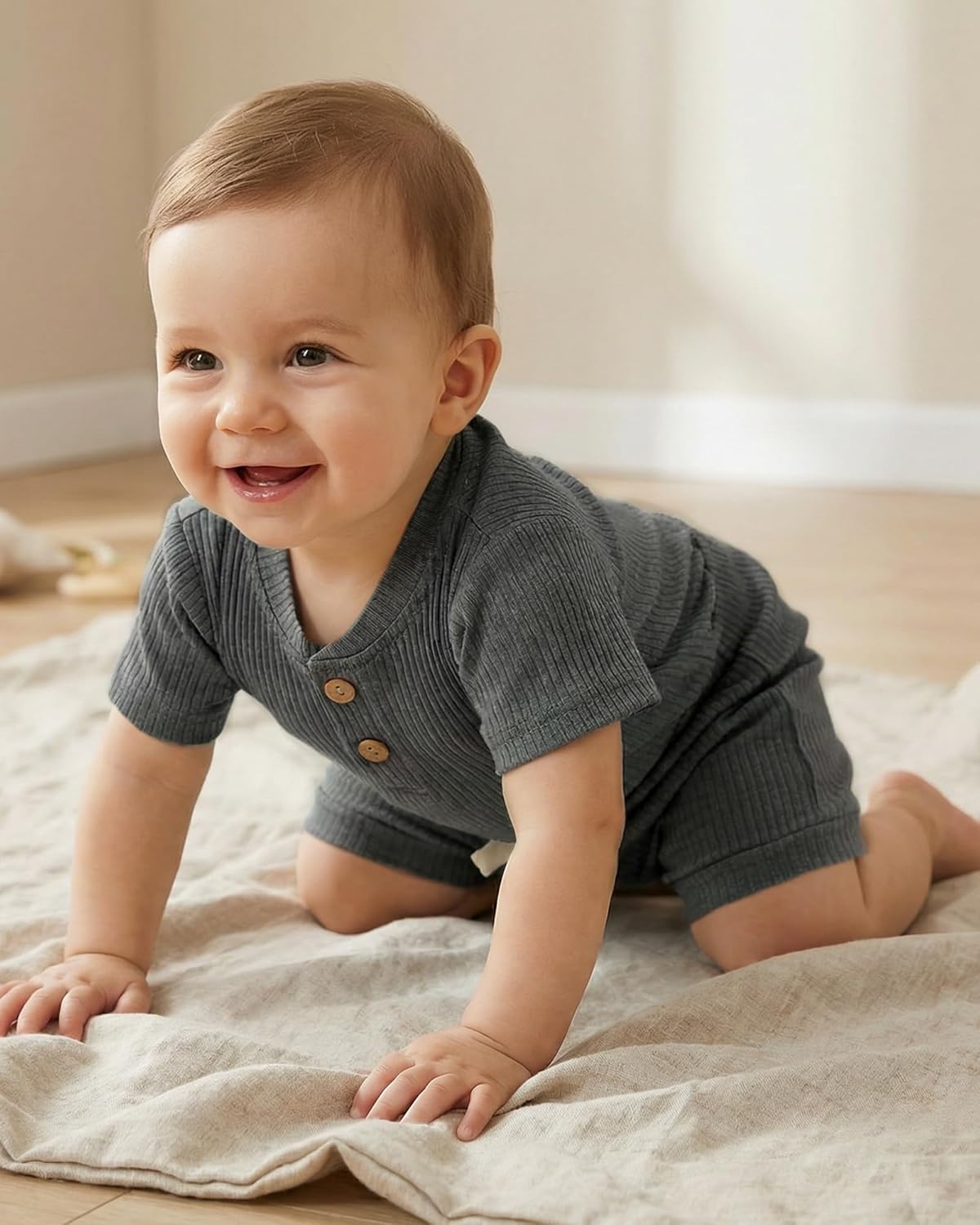 Jecson Newborn Boy Clothes Baby Boy Outfits Set Baby Boy Summer Clothes Soft Cotton Short Sleeve Top and Shorts for 0-18M - Image 6