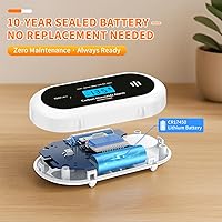 Vista 3 de Carbon Monoxide Detector，Portable 10-Year Sealed Battery CO Alarm with LCD Display, CO Detector for Home ，Office and Travel