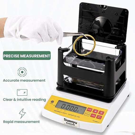 Huanyu AU-1200K Gold Purity Tester Gold Density Tester Densimeter Gold Purity Analyser Meter Gold and Silver Testing Machine
