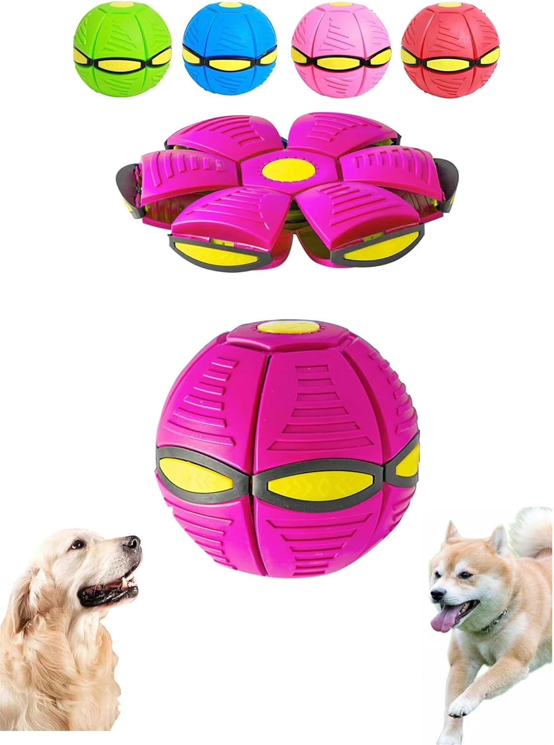 The Doggy Disc Ball, Pet Toy Flying Saucer Ball for Dogs, Flying Saucer