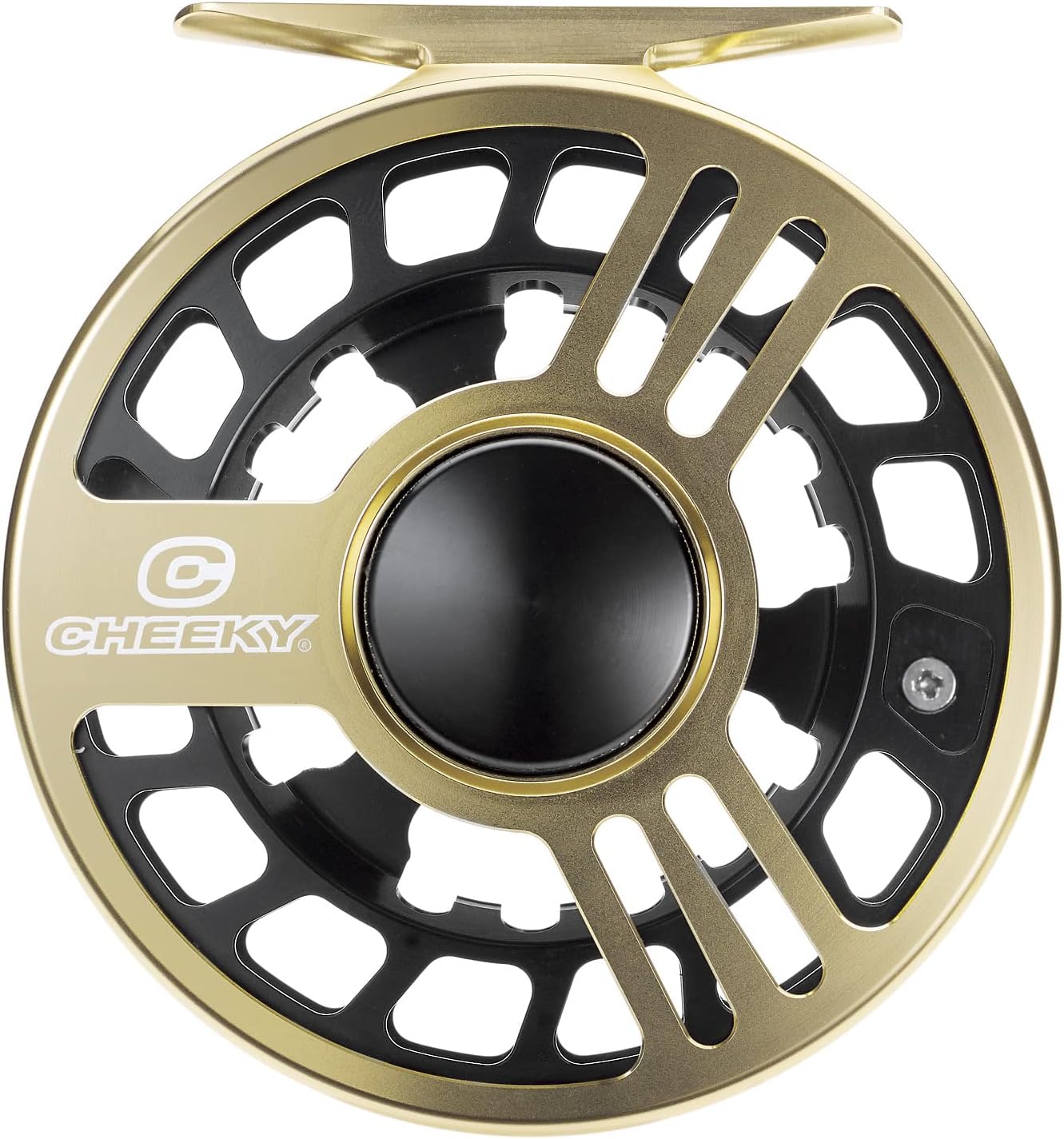 Cheeky Fishing Launch 350 Fly Reel, Gold/Black