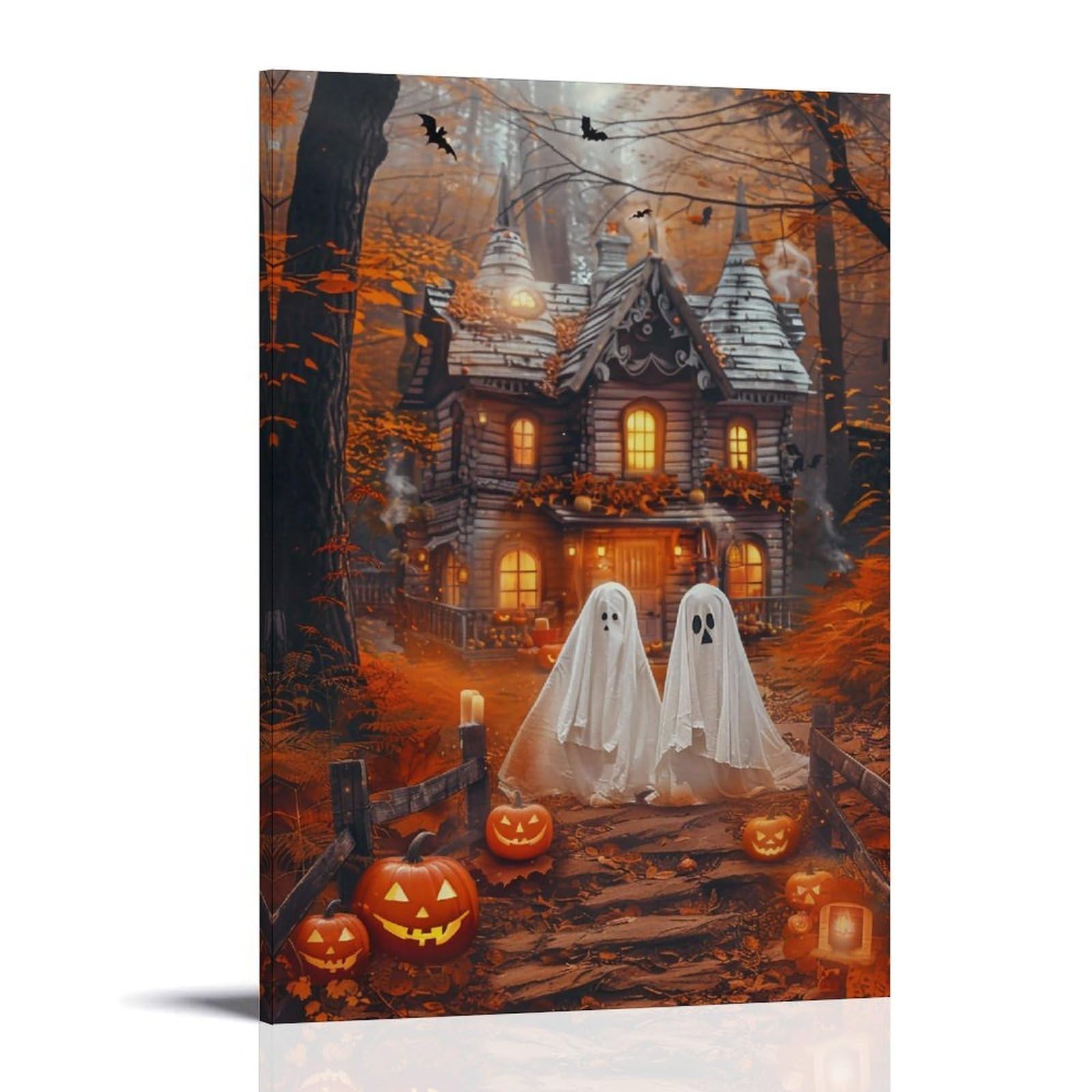HUERYRYHY Autumn Cottage Spirits 01 Poster Wall Art Canvas Vintage Aesthetic Painting Decor for Rooms 20x30inch Frame-style
