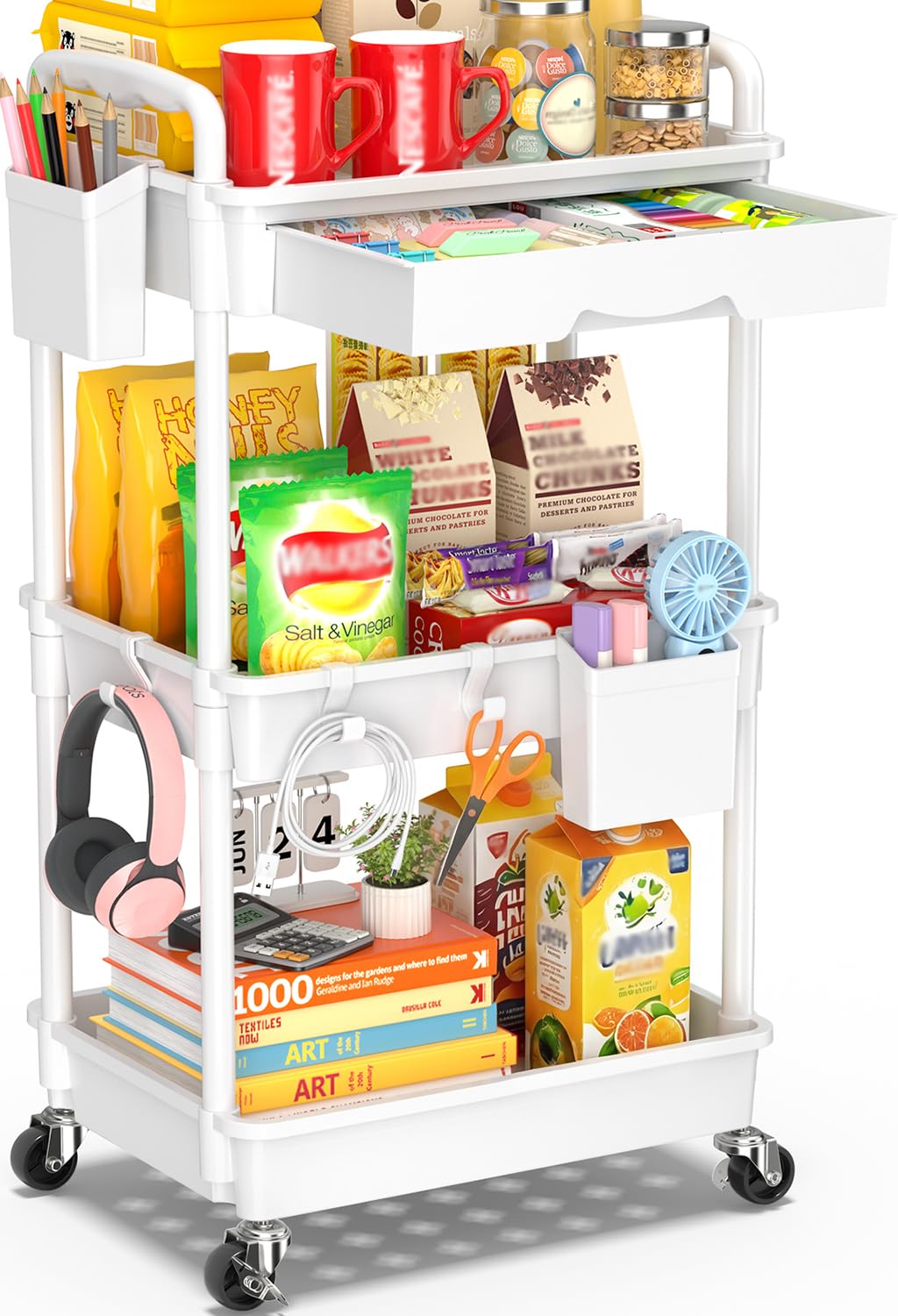 SUNALLY Cart with Drawer