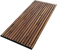 Vista 5 de Woody Walls Paneles de pared de listones de madera maciza, cada panel de pared de listones de madera está hecho de madera real, los paneles