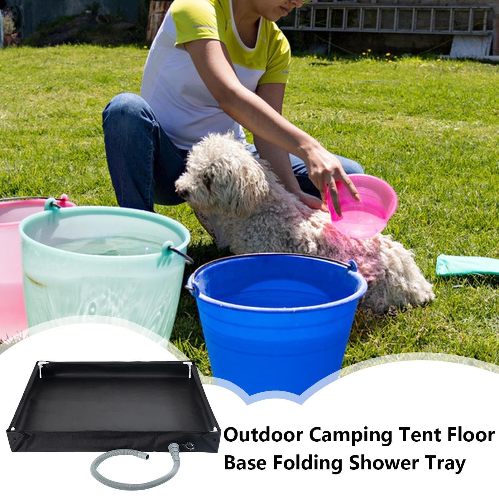 Piscina Doccia Portatile - Baglione Portatile Infallibile | Bambini Sabbia Spiaggia Gioca Con Vaschetta ad Acqua - Per Uso con Tenda da Sole Casa Camper Bagno Viaggio Escursionismo Backpacking Animali