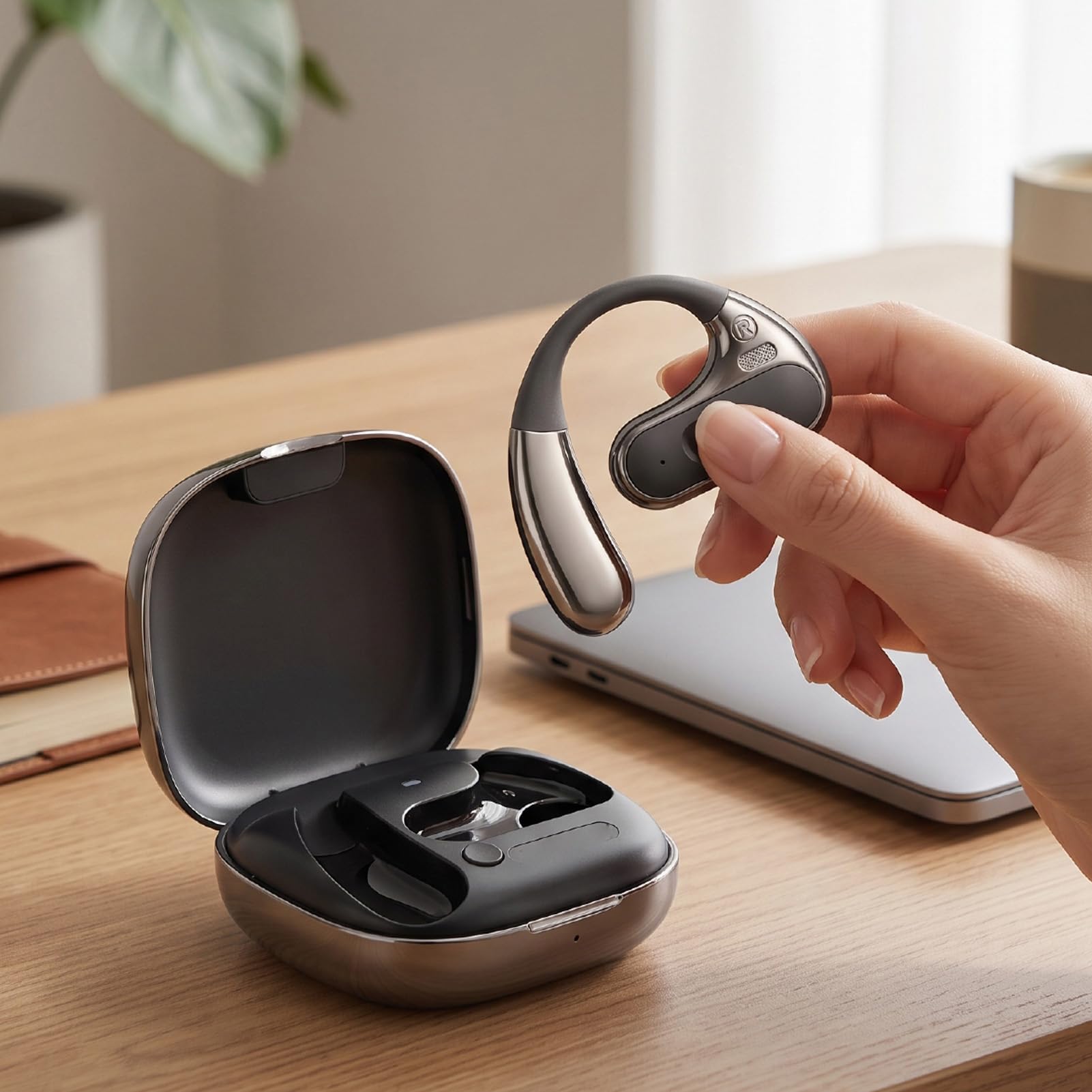 Cosiki Auricolari per Traduzione AI Bluetooth 5.4 per Supporto Linguistico in Tempo Reale Ideale per Viaggiatori e Studenti 2 unità