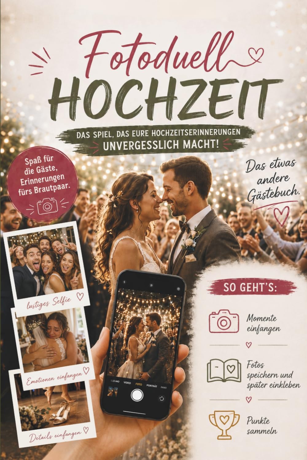 Fotoduell Hochzeit: Das lustige Hochzeitsspiel für unvergessliche Erinnerungen I Das etwas andere Hochzeitsgästebuch I Spaß für die Gäste, Erinnerungen fürs Brautpaar