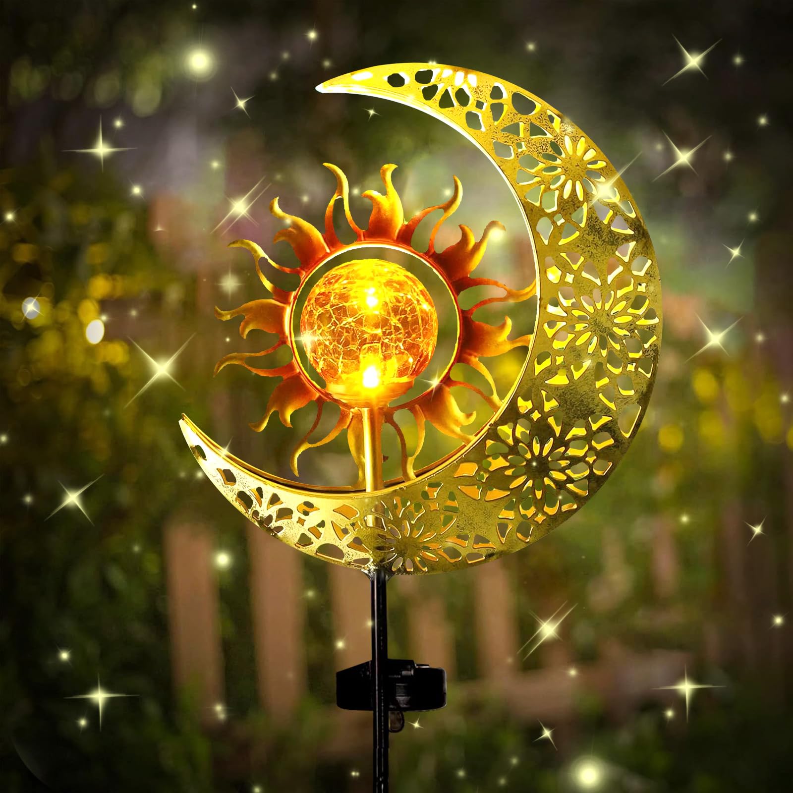 LOLLANDA Lanterne solari colibrì da esterno, luce decorativa da giardino a LED impermeabile in metallo scavato sospeso per il percorso del cortile | Leroy Merlin