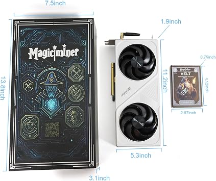 Magicminer BG02 ASIC Miner 7.2TH/s SHA-256, Silent ASIC Miner and Crypto Miner, 150W Quiet Crypto Miner for Home and Office Use