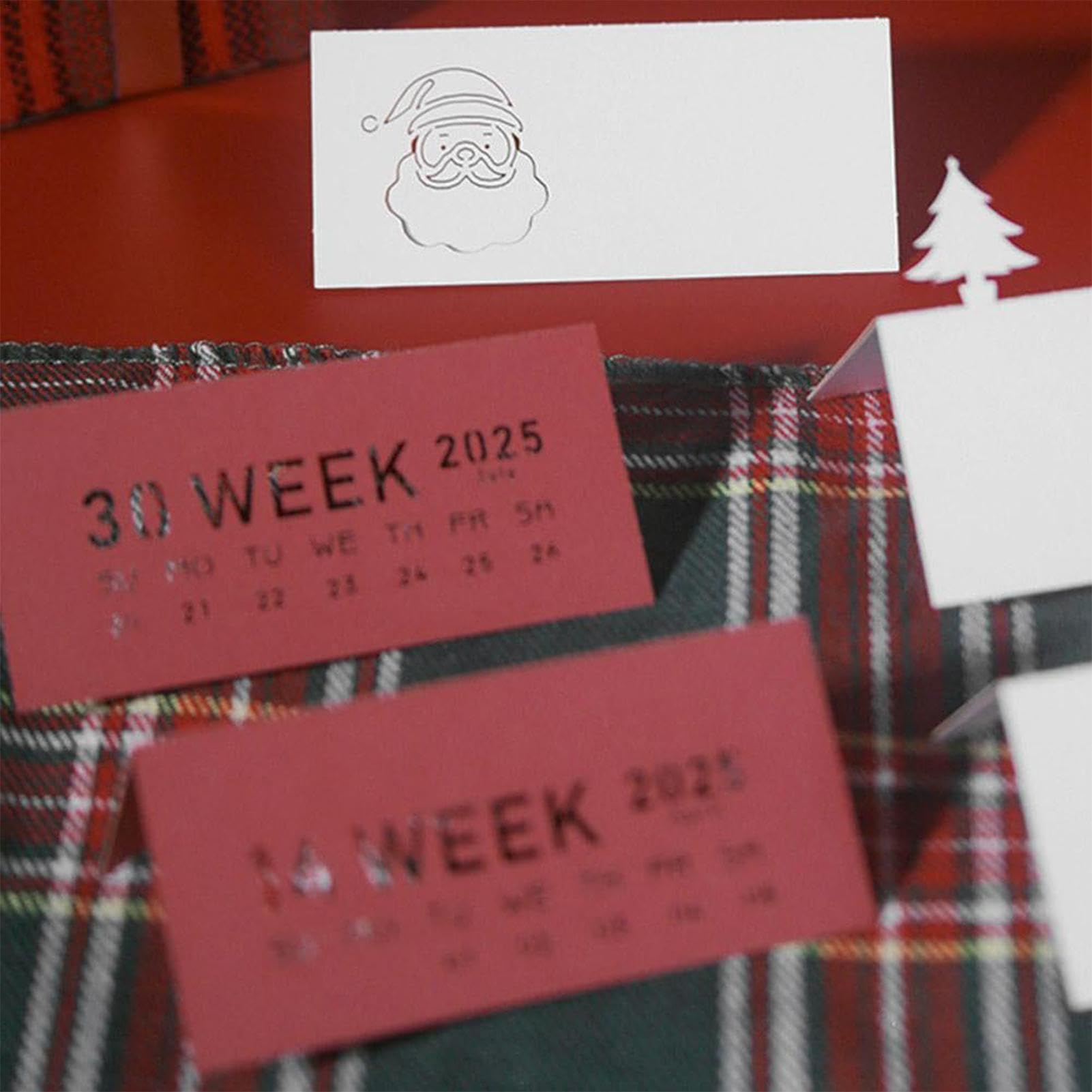 3D Memo Pad Kalender 2025 Weihnachtsbären-Design mit LED-Beleuchtung und | Tischkalender für Schreibtisch, Schlafzimmer, Wohnzimmer, Büro, Heimdeko, , Nachttisch, Tischschmuc