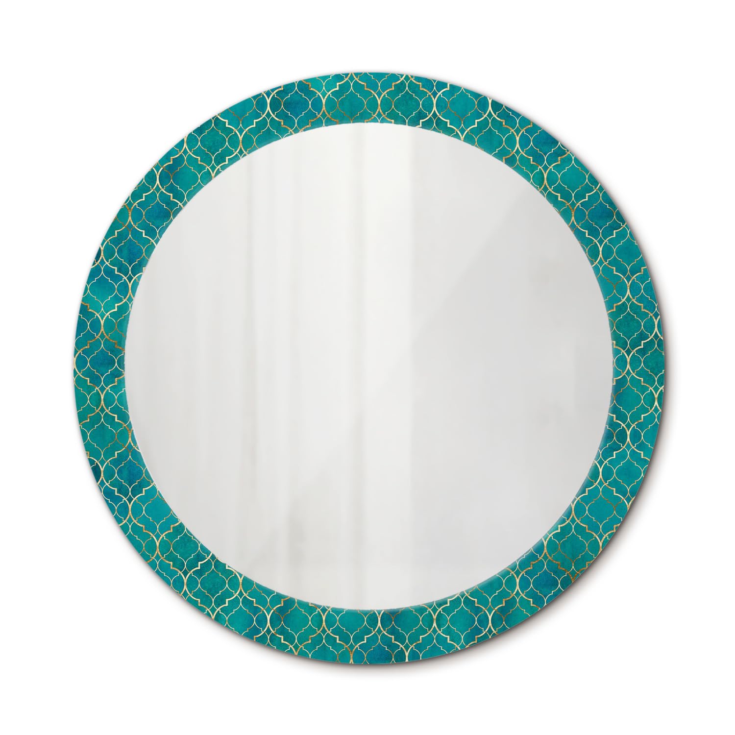 Miroir imprimé de 80cm rond sans cadre pour une décoration murale haut de gamme