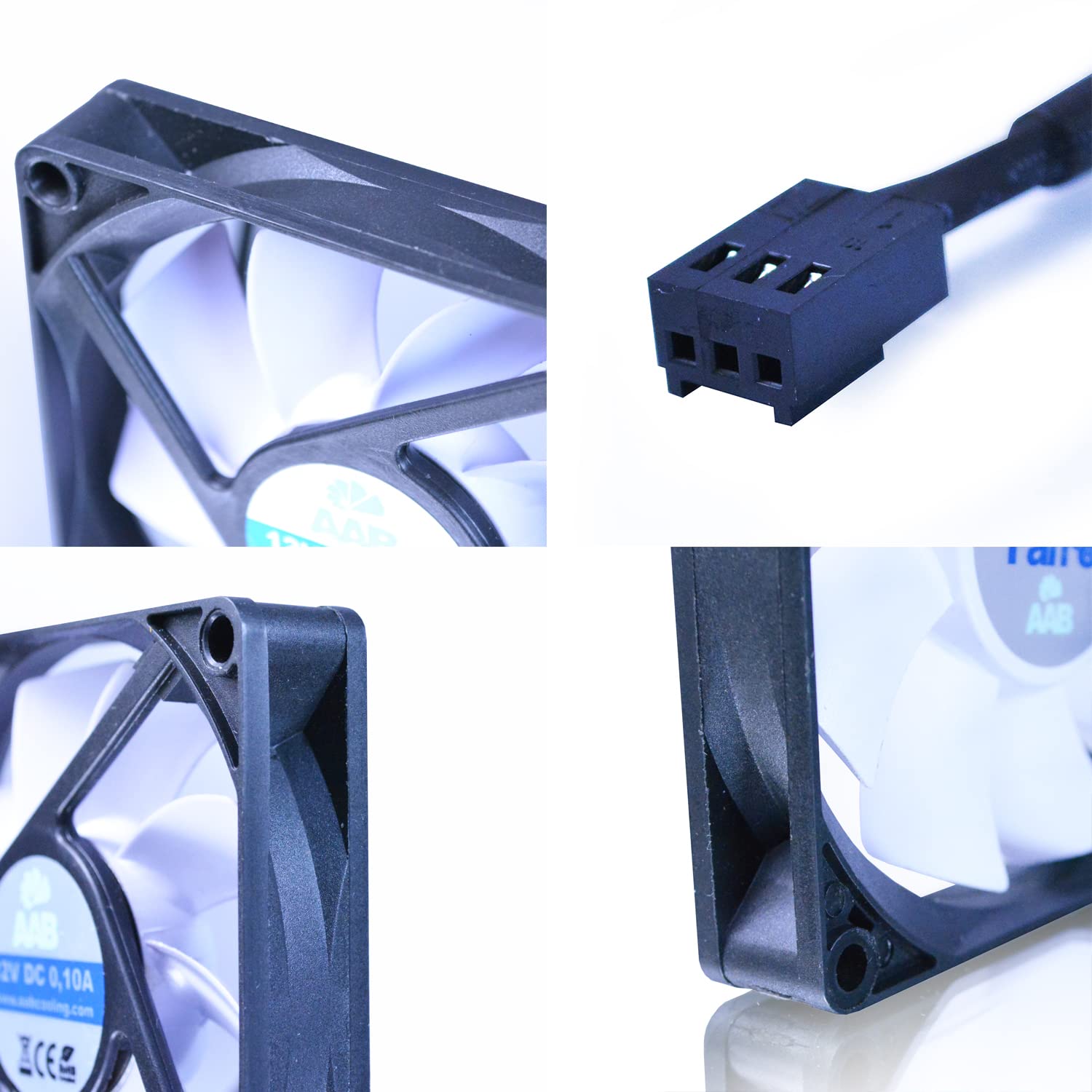 AABCOOLING SLIM Silent 80mm Fan, Efficient Low Profile With 4 Anti-vibration Pads, Computer Cooling, PC 8cm - Image 3