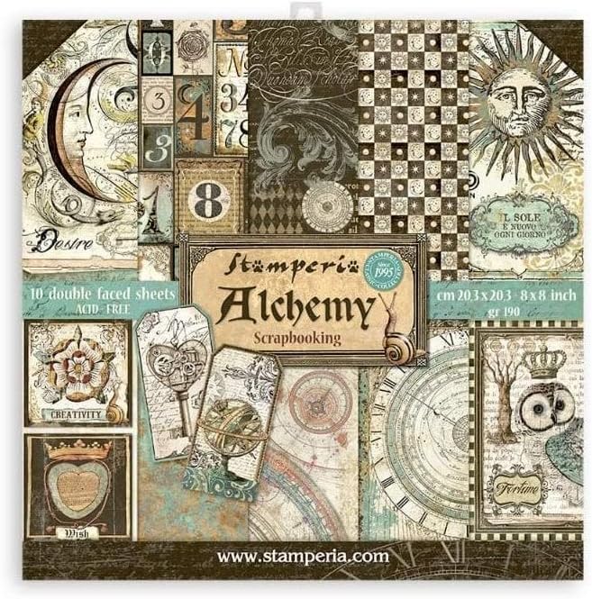 Stamperia Blocco Di Carta Per Scrapbooking 'Fortune' 30,5x30,5 Cm - Carta Singola Facciata, Acida Free, Per Album E Card - 5