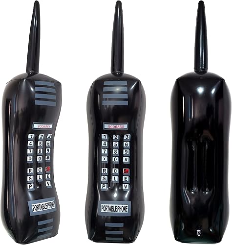 Miniatura 2 de 2 paquetes inflables de radio Boombox y teléfono móvil para fiesta de fotos, recuerdos de fiesta de cumpleaños de los años 80 y 90, música retro