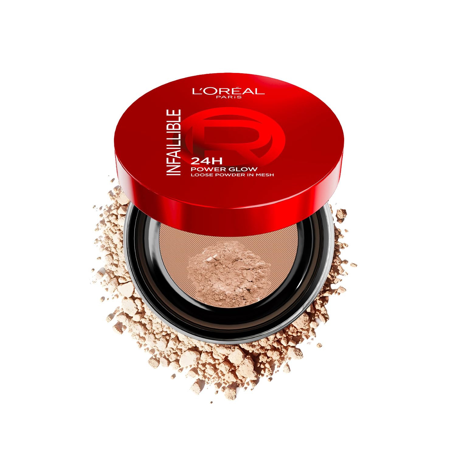 L’Oreal Paris Infallible 24H Power Glow Finishing Powder, Medium | 24H Glowy Finishing Loose Powder, Blurs Pores, Ultra Fine, Micro Mesh Pearls For A Soft Shimmery Glow, Mesh Packaging-image-13