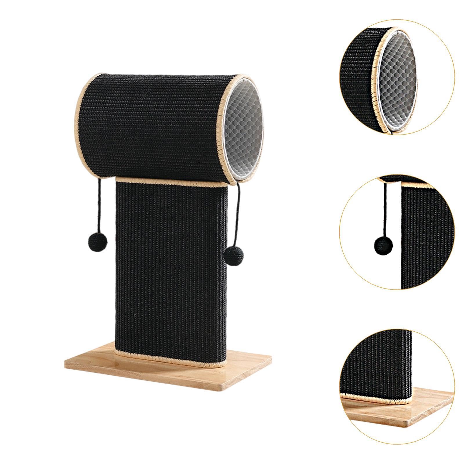 Poste Rascador para Gatos Cama Juguete Interactivo Cueva Escondite Madera Sisal Accesorio Hogar Protector Muebles Apto para Familias con Gatos