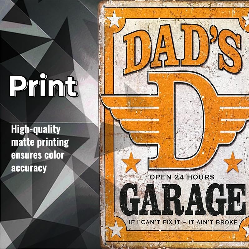 Miniatura 6 de dingleiever - Letrero de metal de lata de garaje de papá, divertido y humorístico para papá