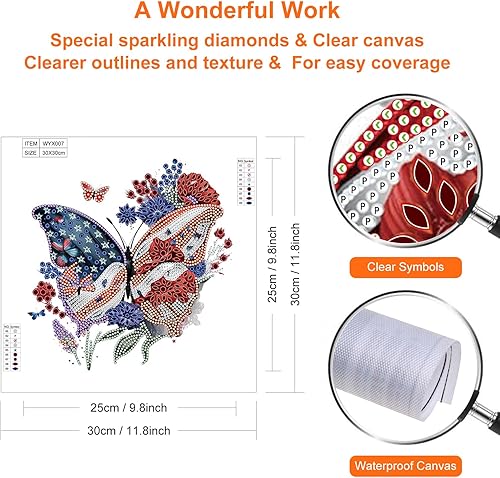 Miniatura 9 de Stalente Kits de pintura de diamantes para adultos, 5D DIY forma especial de diamantes de imitación de diamantes parciales de diamantes de imitación