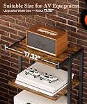 4-Tier Media Storage Stand, Audio Media Rack for Living Room, Gaming Room, Music Studio, Wooden Game Console Shelf for TV Accessories/Audiovisual Equipment/Optical Disc/PS4, Black