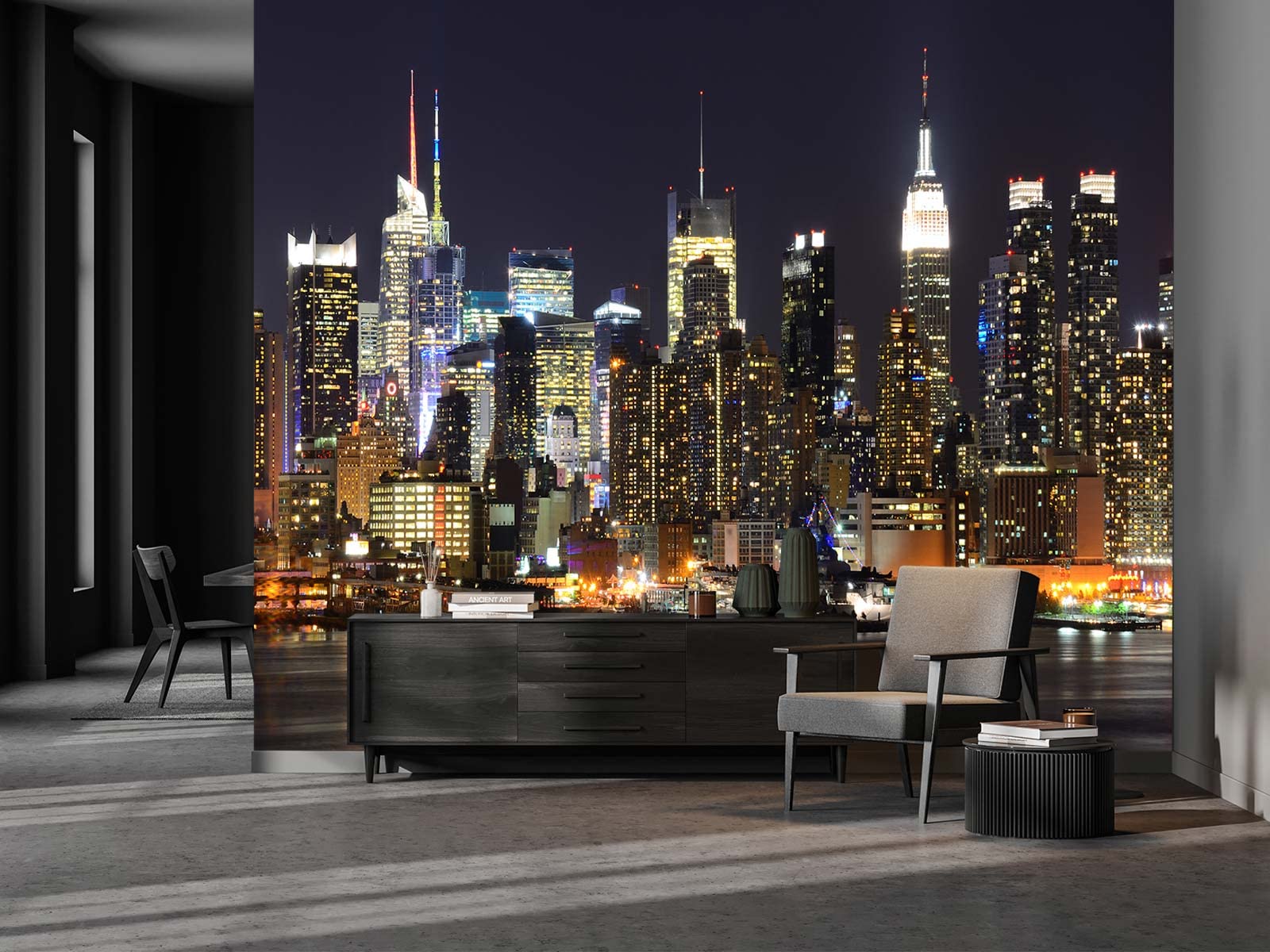 Cliouar-Wall Mural Wallpaper for Bedroom Living Room Manhattan Night