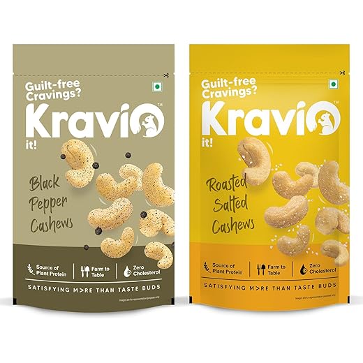 Kravio Premium Black Pepper Cashew Nuts 200g