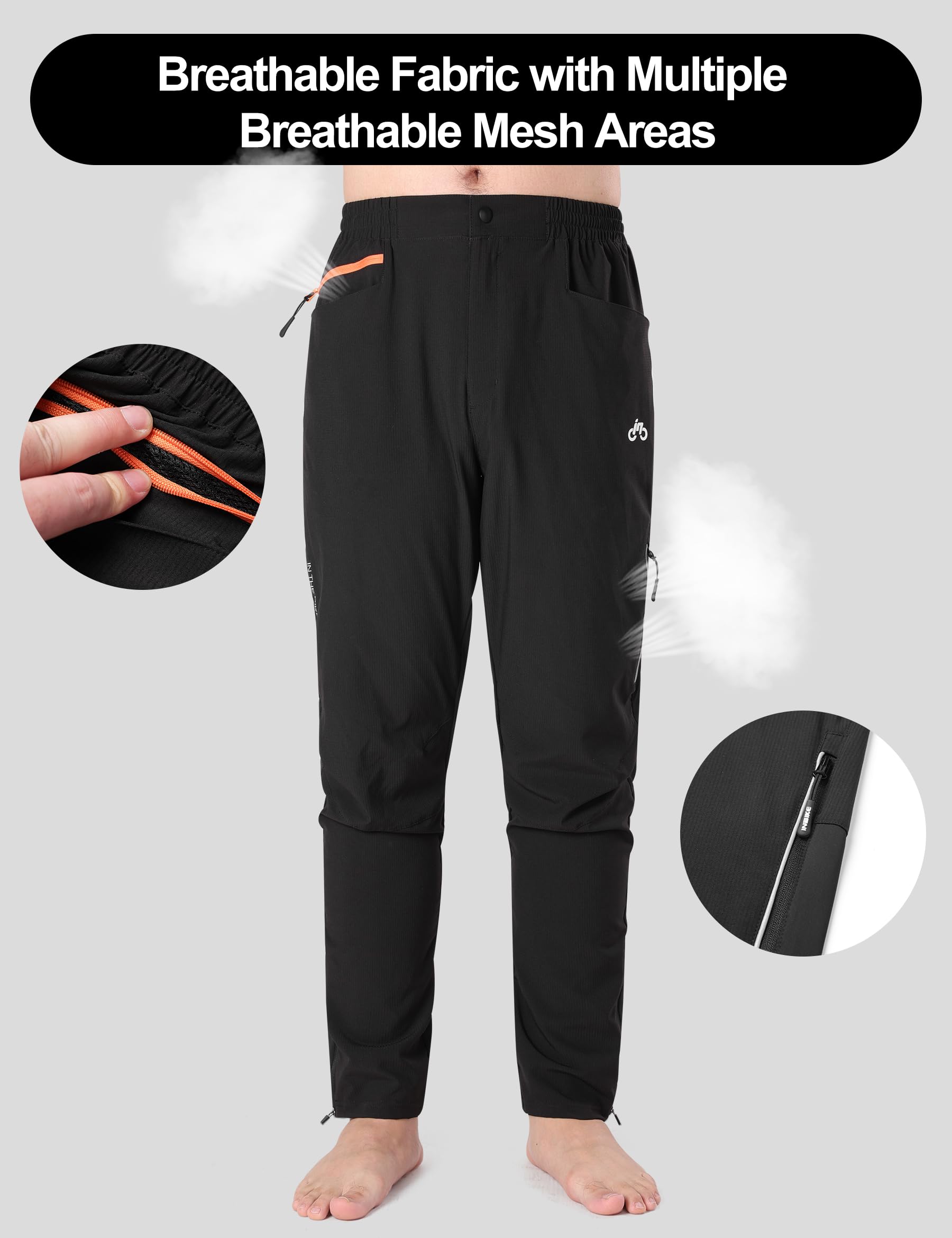 INBIKE Pantalons Sport pour Randonnée Course Vélo Esclade Moto Exterieurs Pantalons de Pluie Réfléchissants LP702