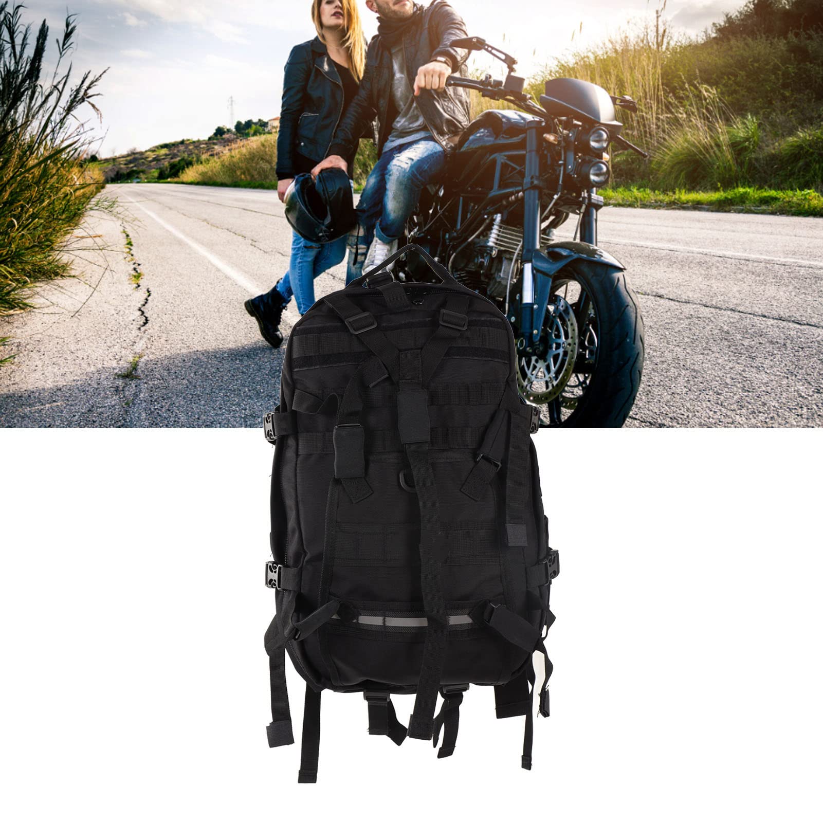 Borsa per Casco da Moto Zaino per Casco da Moto Borsa da Ciclismo Universale Multitasca Impermeabile in PVC con capacità 37L