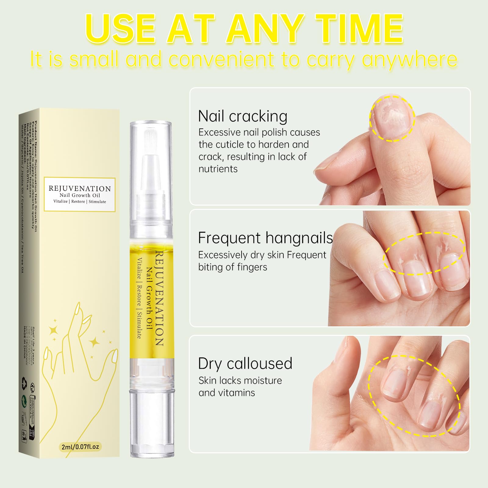 Tseriact Nail Oil, Cuticle Oil for Nails Professional Nail Care Nail Oil Pen - Image 4