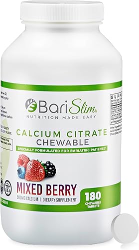 Miniatura 11 de BariSlim Citrato de calcio bariátrico con tabletas de magnesio y vitamina D - 500 mg de citrato de calcio - Formulado para cirugía posterior a la