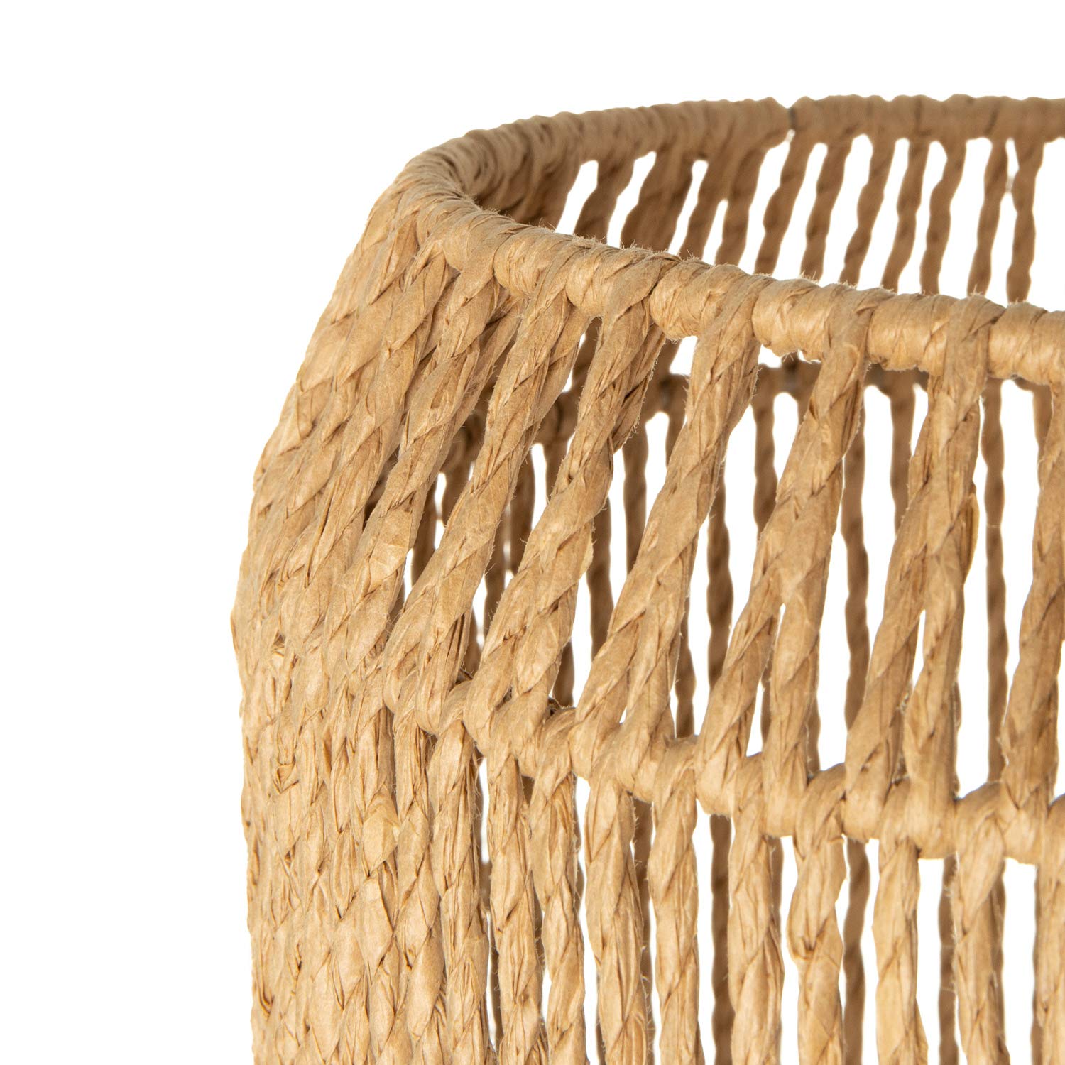 Pheashine Lampadario Rattan, Lampada a Sospensione Boho con Paralume