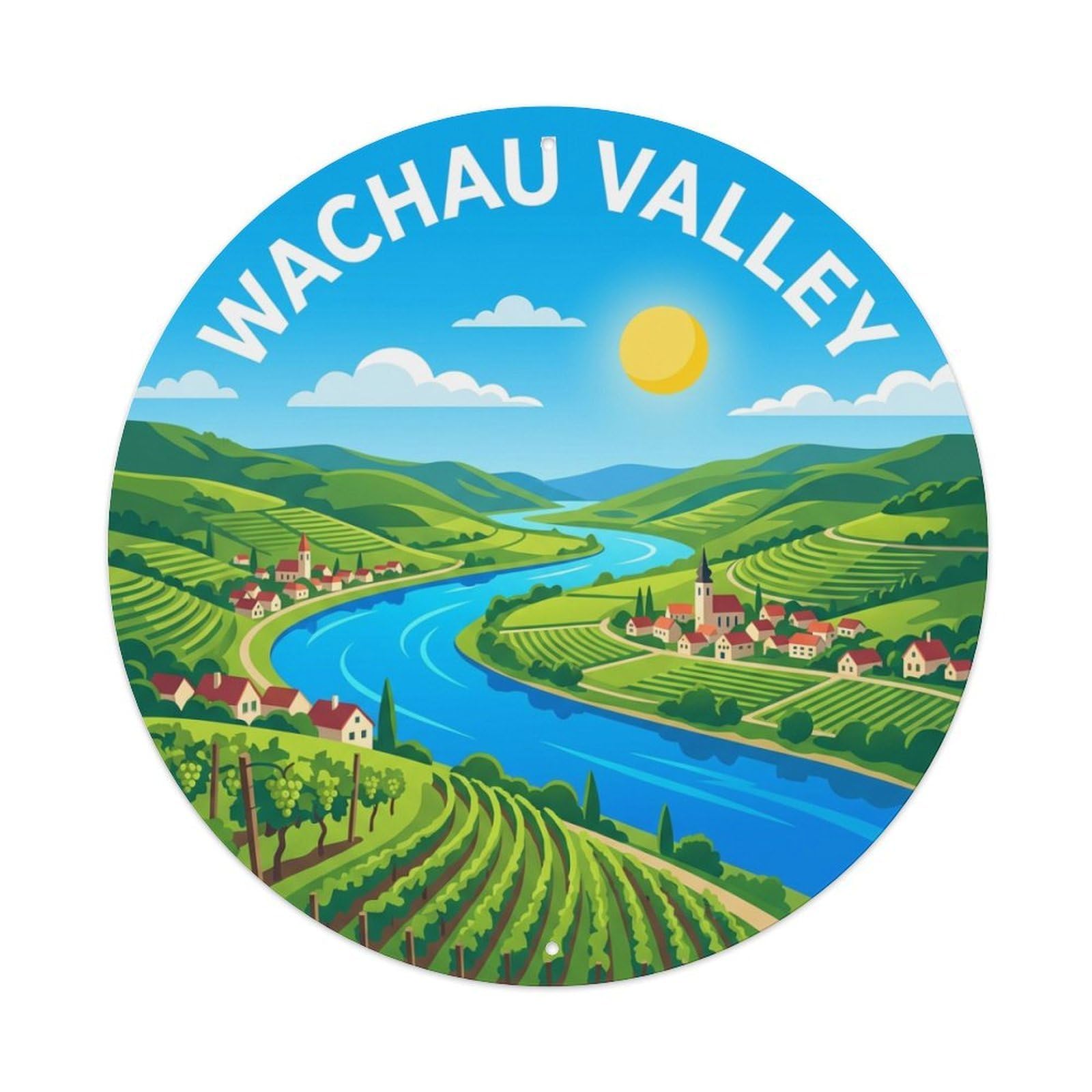 Metal Tin Sign Austria Vintage Travel Wachau