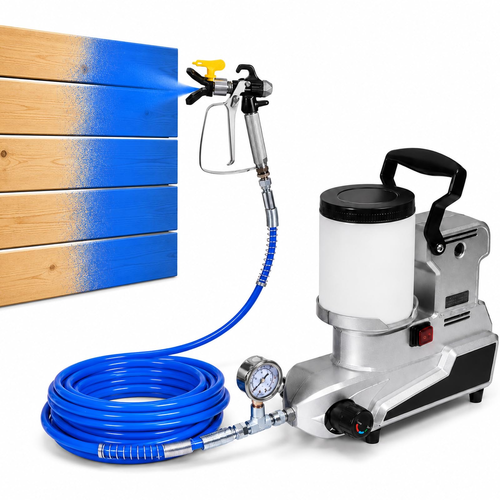 Agregat Hydrodynamiczny 1600W, 2,5 L/min, Zbiornik 2L & Wąż 5m