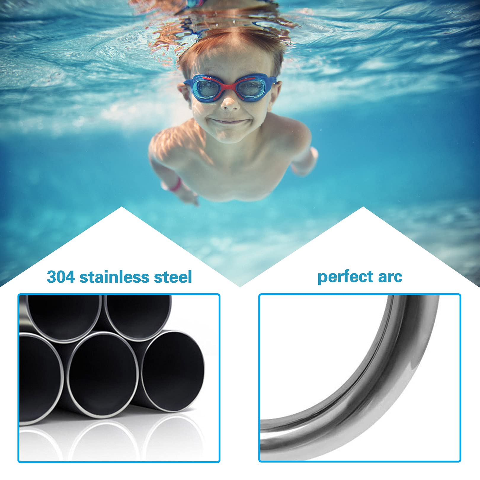 Barandilla de Seguridad para Piscinas, pasamanos para Piscinas, pasamanos para Piscinas, pasamanos para Piscinas, pasamanos para escaleras de Piscinas, pasamanos de Acero