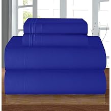 Elegant Comfort Luxury Soft 1500 Thread Count Egyptian 4-Piece Premium Hotel Quality Wrinkle Resistant Bedding Set, All Around Elastic Fitted Sheet, Deep Pocket up to 16inch, Twin/Twin XL, Royal Blue
