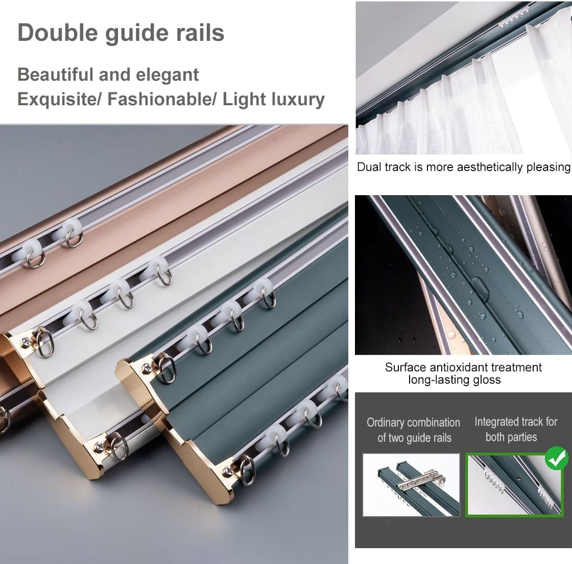 Heavy Duty Aluminum Double Ceiling Curtain Track Kit Customizable 15m Ideal for Living Room Bathroom Bedroom and Partitioning Solutions