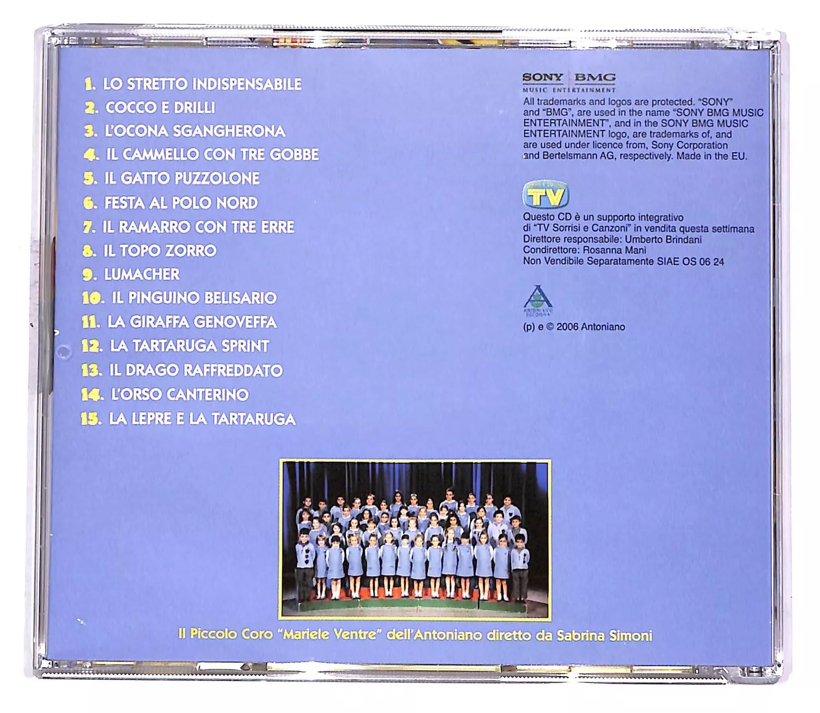 TeknoFilm - CD Audio - LE PIU' BELLE CANZONI SUGLI ANIMALI (2006) - TV SORRISI E CANZONI