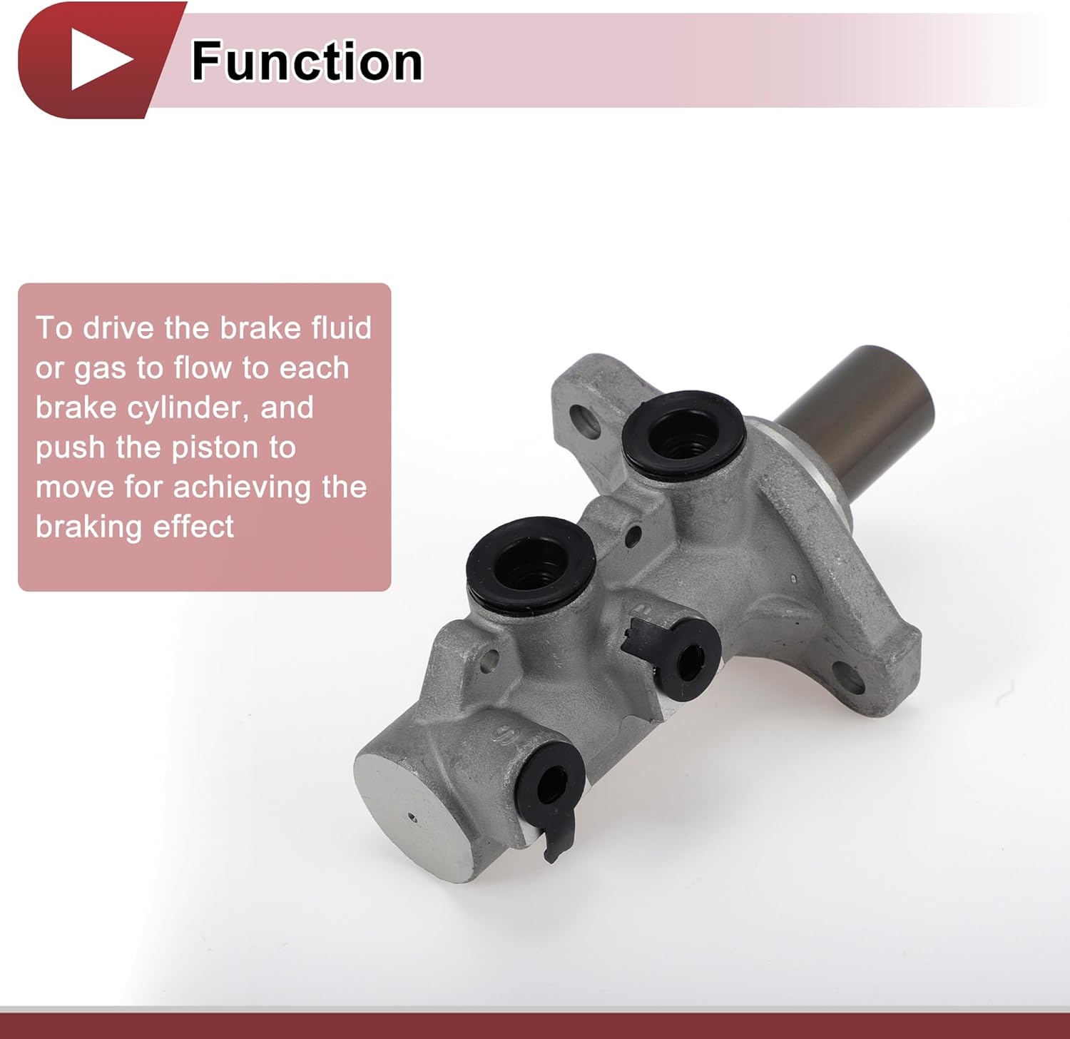 Brake Master Cylinder No.M630713/20990924 for Chevrolet Equinox 2010-2017 Hydraulic Master Cylinder Silver Tone Aluminum Alloy 1 Pc