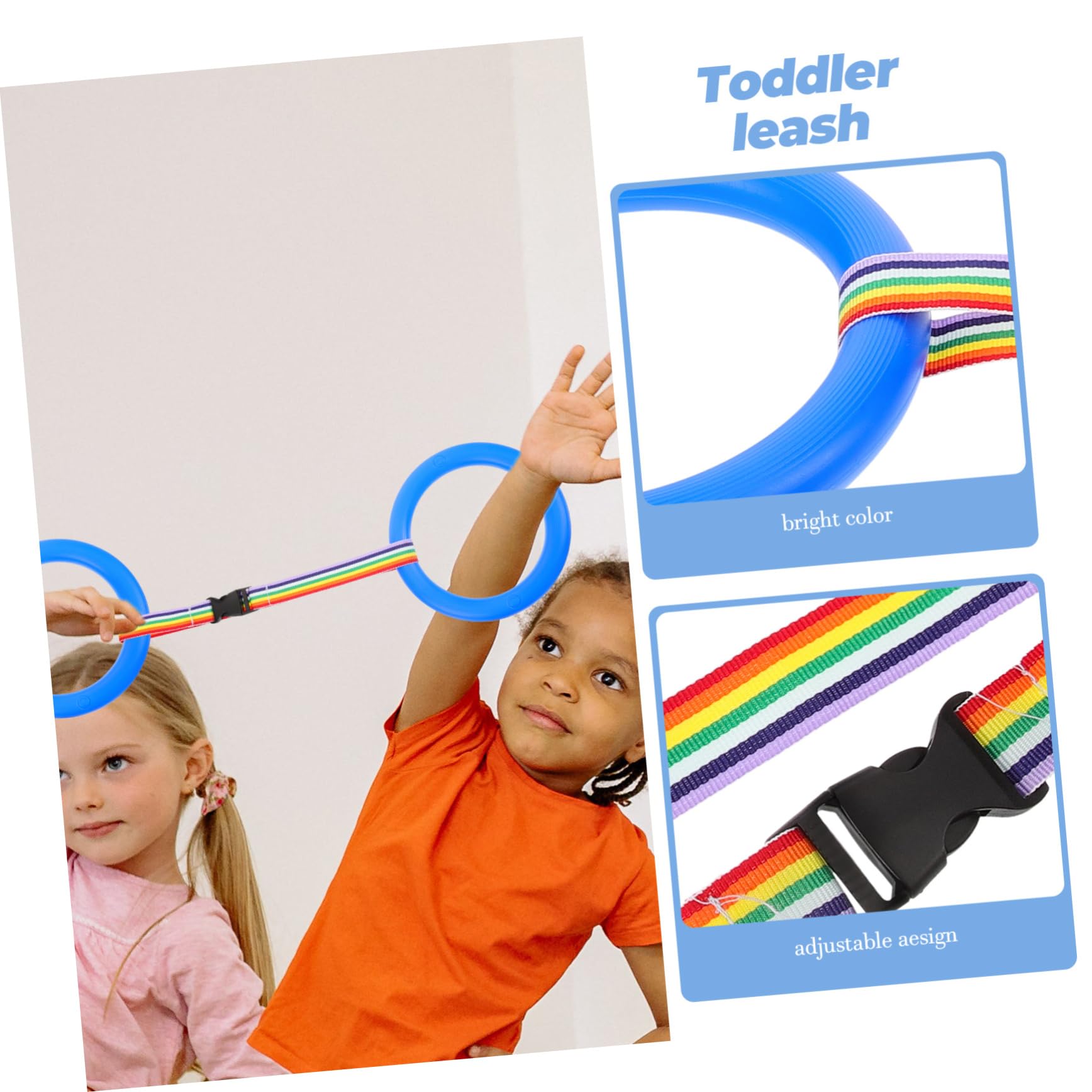 Cuerdas de Seguridad para Anillos y Asas Desmontables Arnés Ajustable para Preescolar Diseño Colorido y Material Resistente para Guardería y Paseo Seguro