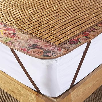 Summer Sleeping Mat Bamboo mat mat Folding Double Single Bamboo mat Pure Natural Environmental protectibamboo mat Bamboo Mattress Breathable Mattress Summer Cool OYO for Home School Dormitory (B 0.8x