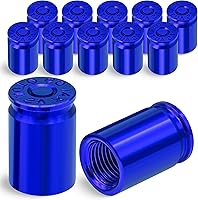 Vista 58 de Tapas de válvula de neumático deportivo, 4 unidades, antirrobo, universales, aluminio, cilindro elíptico con junta tórica, para automóviles