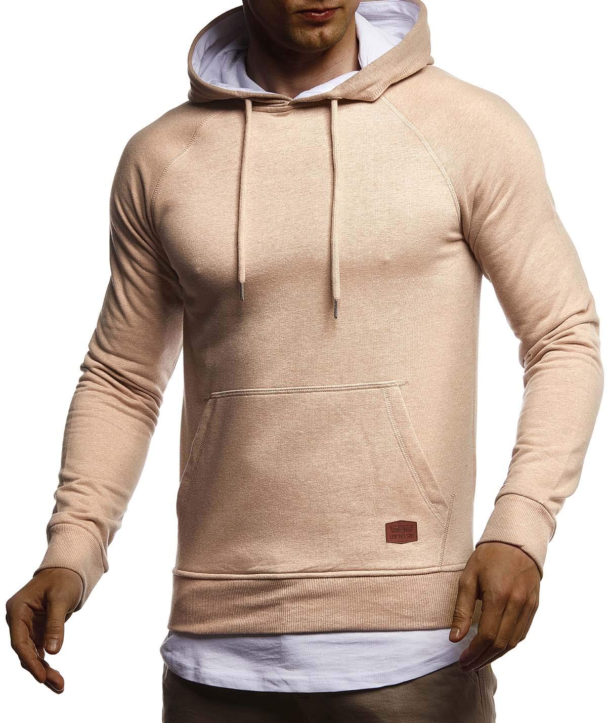 Leif Nelson Herren Pullover Hoodie Kapuzenpullover Longsleeve Basic Sweatshirt Sweater LN8153