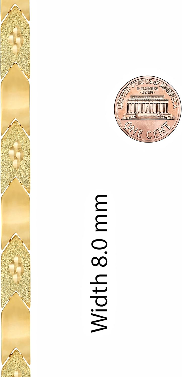 LIFETIME JEWELRY Polished Arrow Bar Link Bracelets for Women and Men 24k Gold Plated