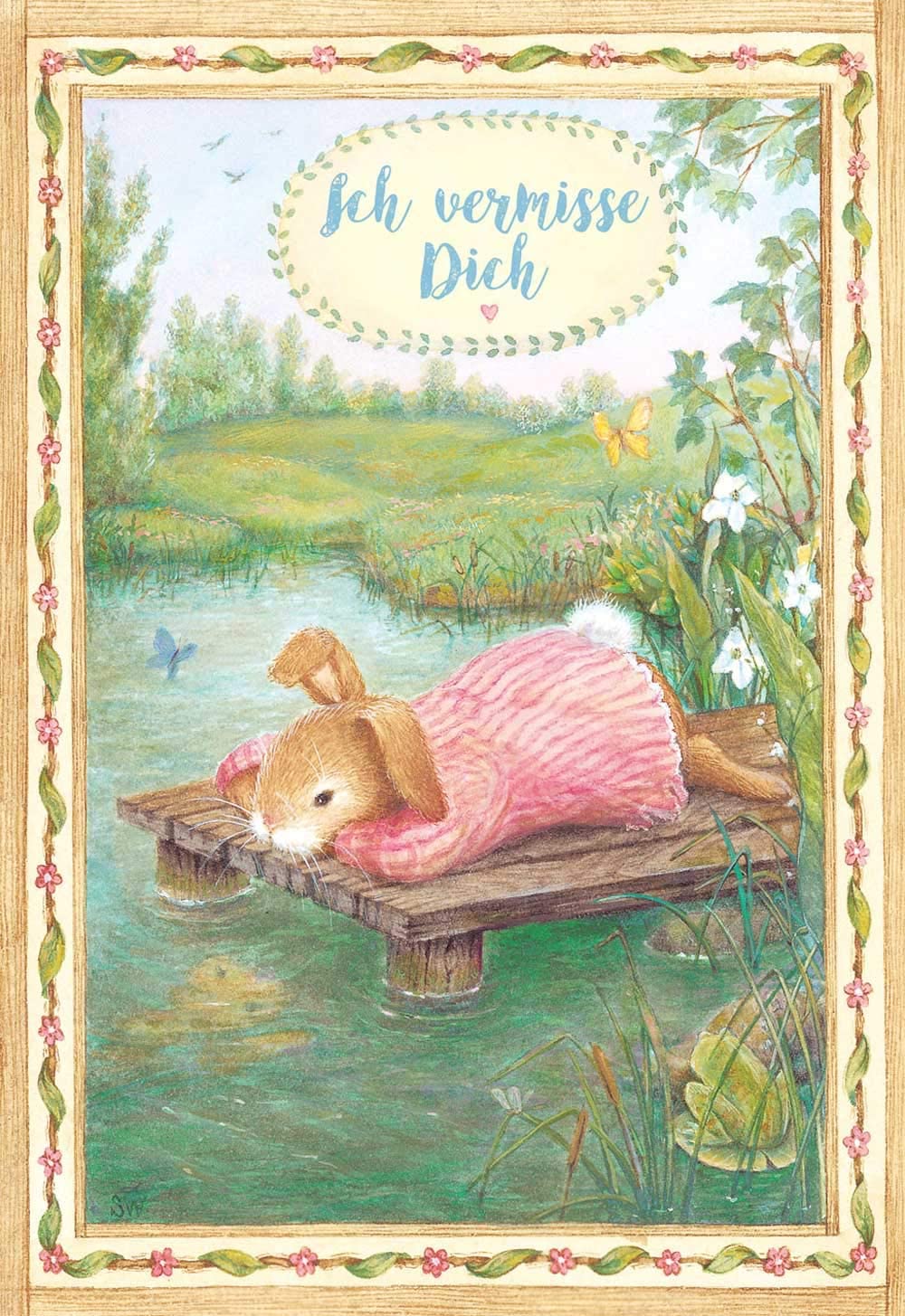 Easter Card Set Frohe Ostern!: 5 Greeting Cards for Easter with Envelopes Easter Card Set, Easter Cards with Rabbits, Holly Pond Hill - Image 4