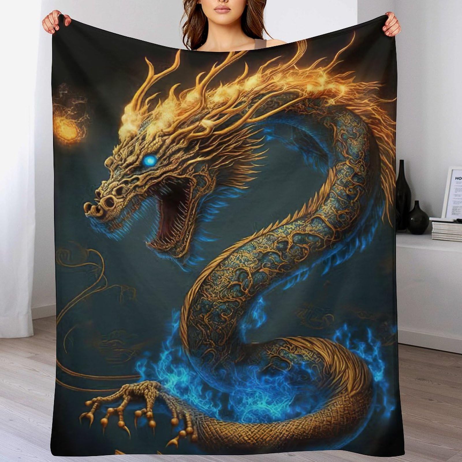 Couverture dragon en peluche douce, le cadeau réconfortant idéal