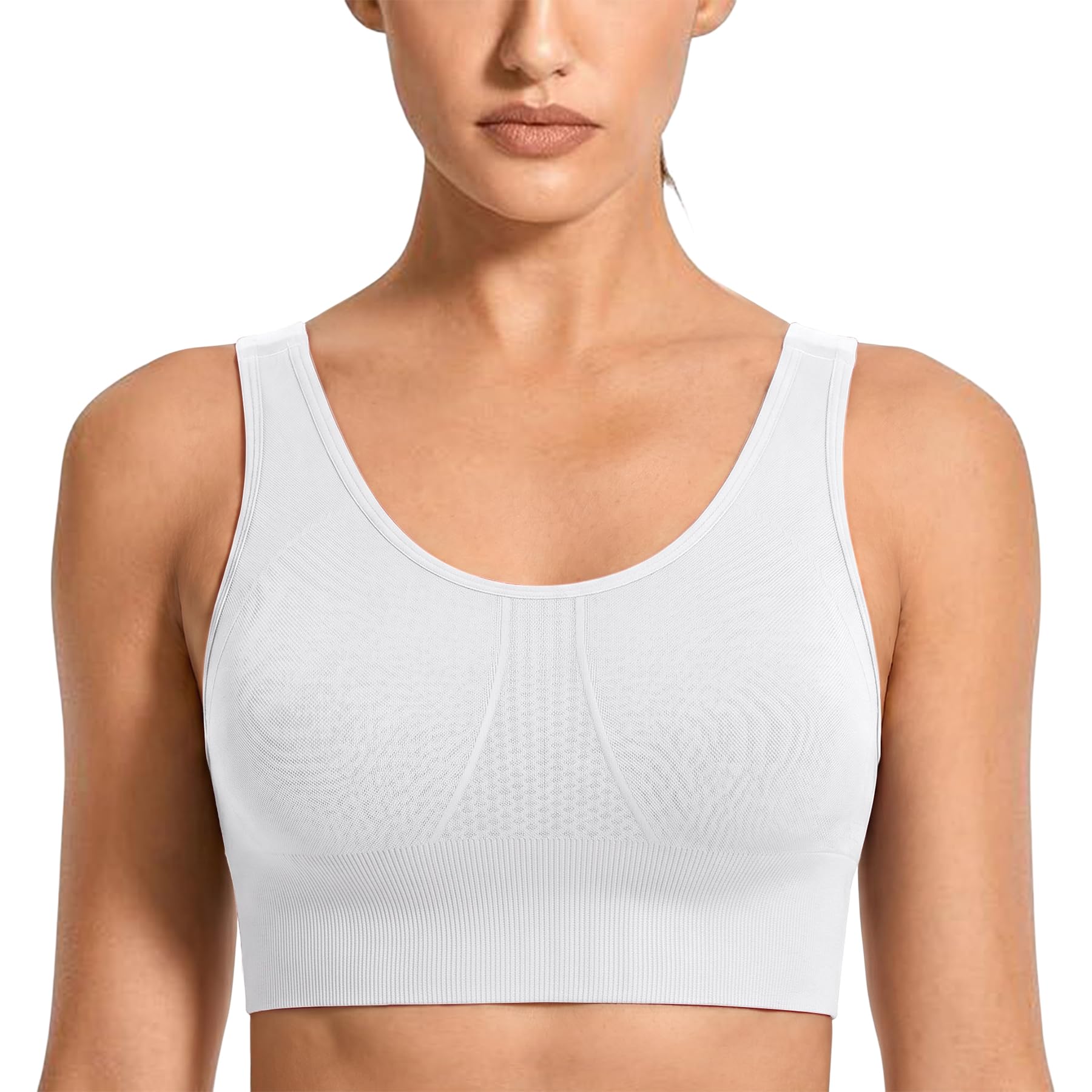 Uniexcosm Sport-BH Damen Starker Halt ohne Bügel mit abnehmbaren Polstern atmungsaktiv Bequeme Bralette für Fitness Yoga und Training