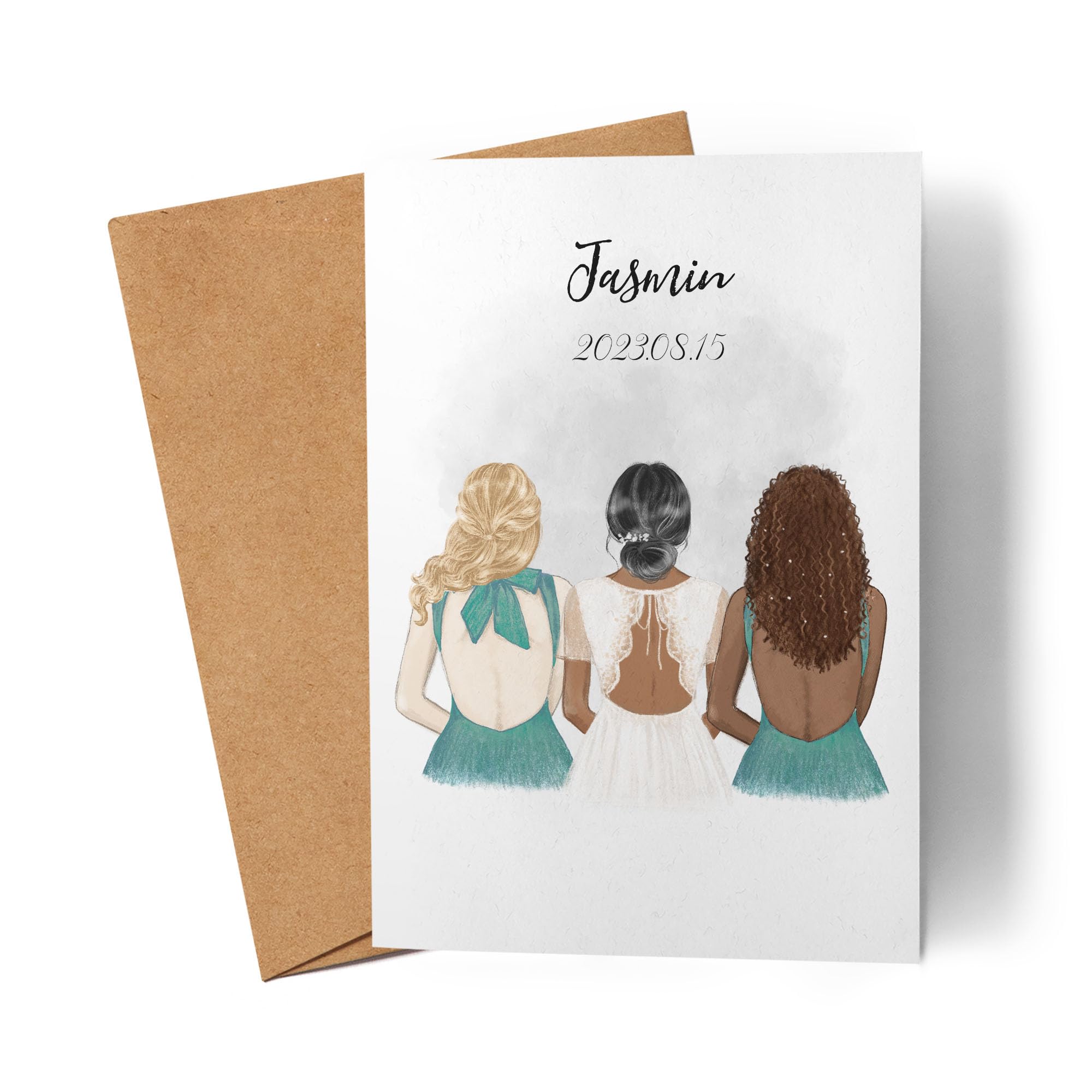 Personalisiert Brautjungfern Karte Personalisiert Brautjungfer Karten -  Frage \u0026 Danke Karten Für Trauzeugen Personalisiert Trauzeugin Karte, image size:2000x2000